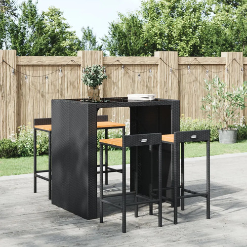 Walplus bar stools 4pcs black - stools,