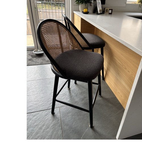 Set black bar stools with - 2,