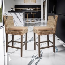 2 Solid Pine Bar Stools Dining