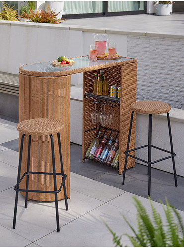 Rattan outdoor bar set - outdoor,