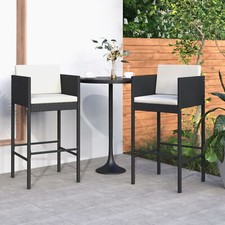 Bar Stools 2 pcs with Cushions