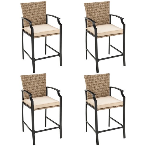 Outdoor wicker bar chairs - outdoor,