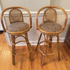 MCM Vintage Rattan Swivel Bar