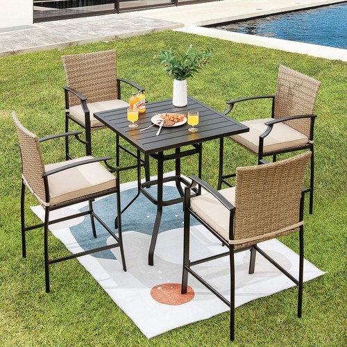 Rattan patio bistro set - bistro,