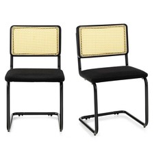 Set of 2 Rattan Bar Stools