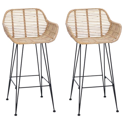 Bar chair rattan and iron - rattan,