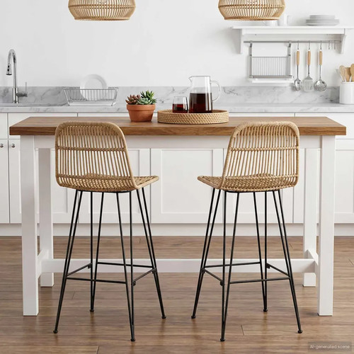 Walplus high bar stools 2pcs - bar,