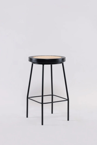 Pair black rattan - pair, teak