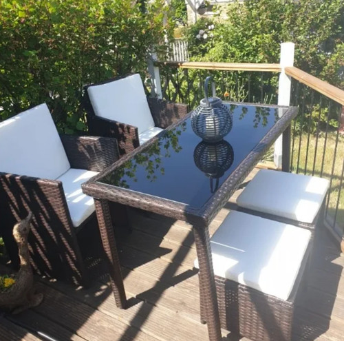 Rattan garden furniture set - rattan,